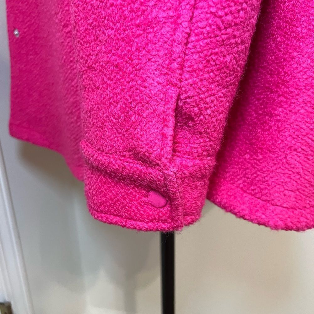 H&M Fuchsia Pink Wool blend Shirt Jacket Size M Like New Condition - Picture 8 of 11